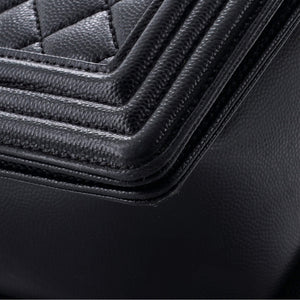 Boy Flap Bag Quilted Caviar New Medium