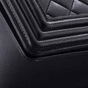 Boy Flap Bag Quilted Caviar New Medium