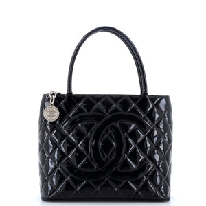 Medallion Tote Quilted Patent
