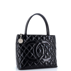 Medallion Tote Quilted Patent
