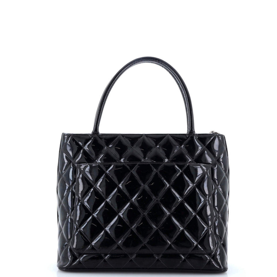 Medallion Tote Quilted Patent