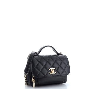Business Affinity Flap Bag Quilted Caviar Small