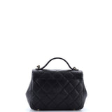 Business Affinity Flap Bag Quilted Caviar Small