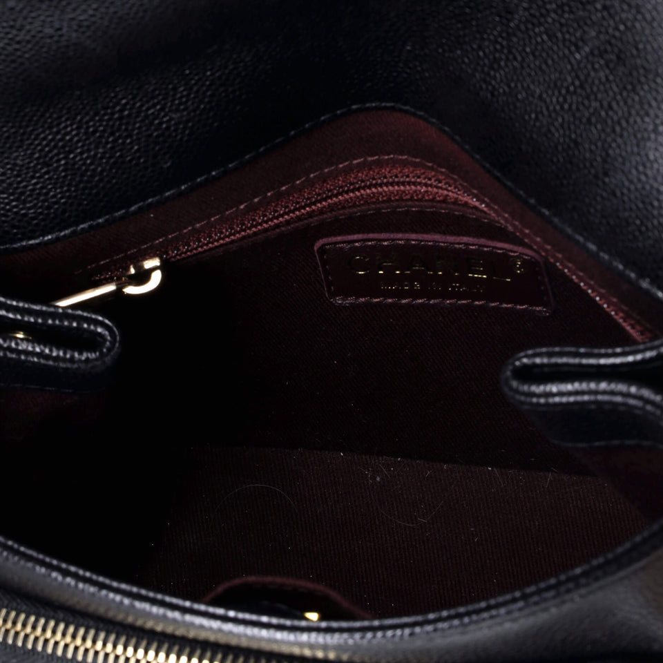 Business Affinity Flap Bag Quilted Caviar Small