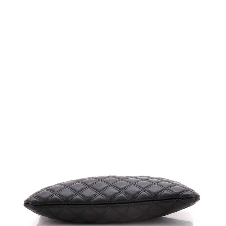 Double Stitch O Case Clutch Lambskin Medium