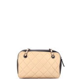 Diamond CC Camera Case Bag Quilted Lambskin Medium