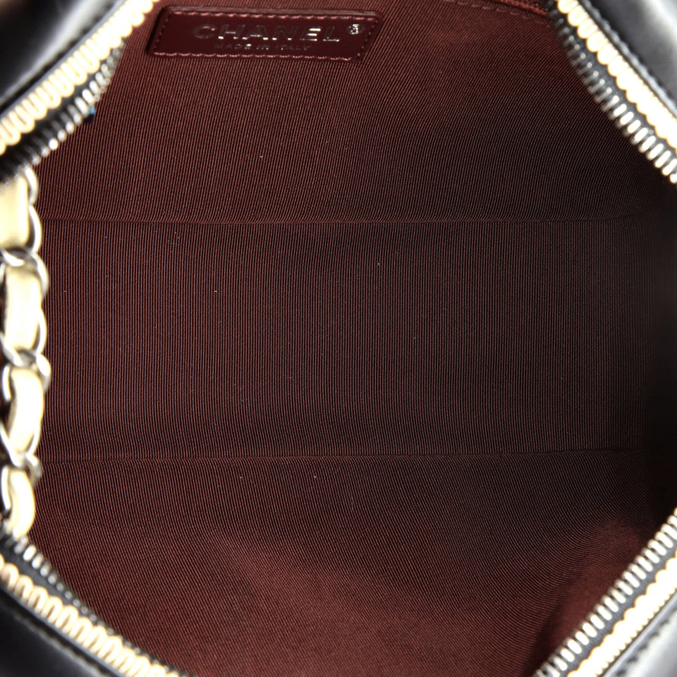 Diamond CC Camera Case Bag Quilted Lambskin Medium
