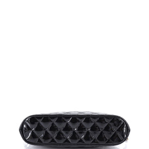 CC Dome Zip Shopping Bag Quilted Patent Small