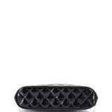 CC Dome Zip Shopping Bag Quilted Patent Small
