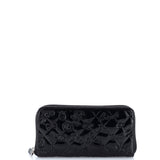 Lucky Symbols Zip Around Wallet Embossed Patent Long