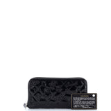 Lucky Symbols Zip Around Wallet Embossed Patent Long