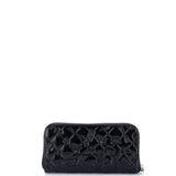 Lucky Symbols Zip Around Wallet Embossed Patent Long