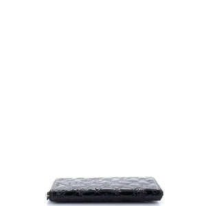 Lucky Symbols Zip Around Wallet Embossed Patent Long