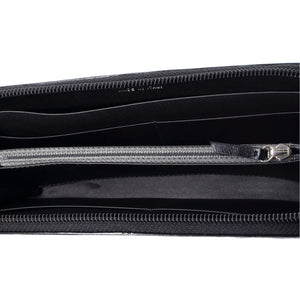 Lucky Symbols Zip Around Wallet Embossed Patent Long