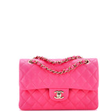 Classic Double Flap Bag Quilted Caviar Small