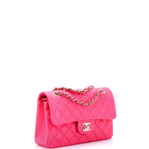 Classic Double Flap Bag Quilted Caviar Small