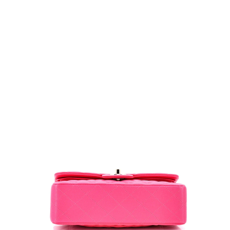 Classic Double Flap Bag Quilted Caviar Small