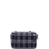 Classic Vanity Case with Chain Quilted Tweed Small