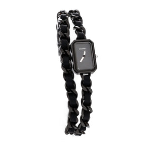 So Black Premiere Rock Triple Row Quartz Watch Stainless Steel and Leather 16
