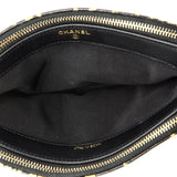 Reissue Zip Clutch with Chain Graffiti Crocodile Embossed Calfskin