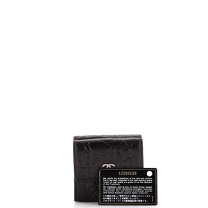 Trifold Wallet Camellia Lambskin Compact