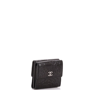Trifold Wallet Camellia Lambskin Compact