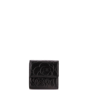 Trifold Wallet Camellia Lambskin Compact
