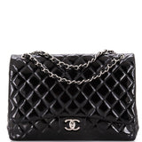 Classic Double Flap Bag Quilted Patent Maxi