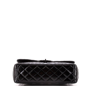 Classic Double Flap Bag Quilted Patent Maxi