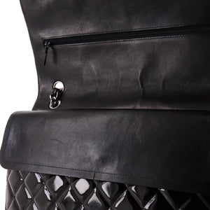 Classic Double Flap Bag Quilted Patent Maxi