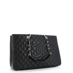 Grand Shopping Tote Quilted Caviar XL
