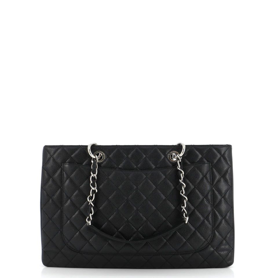 Grand Shopping Tote Quilted Caviar XL