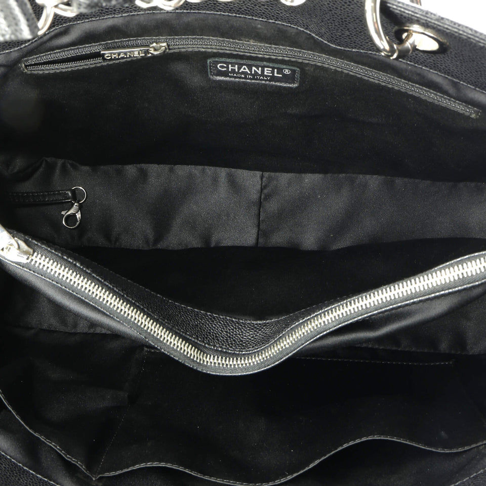 Grand Shopping Tote Quilted Caviar XL