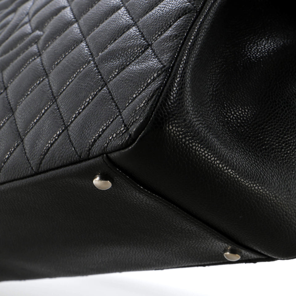 Grand Shopping Tote Quilted Caviar XL