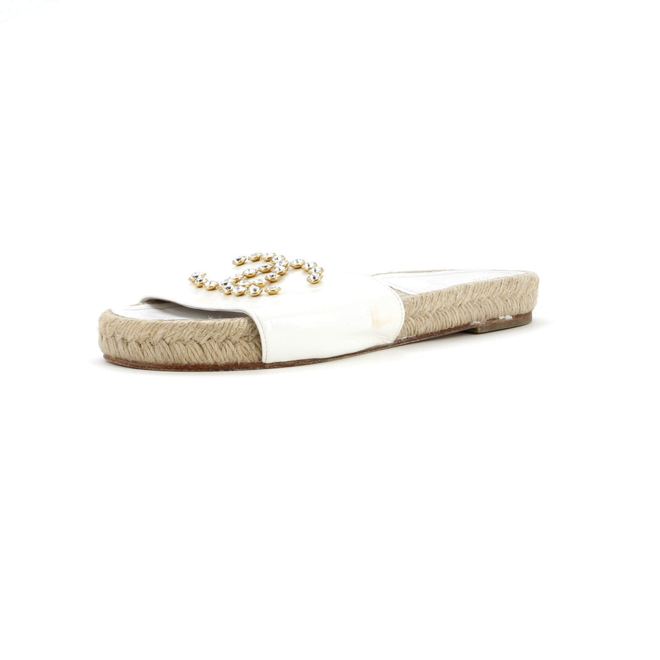 Women's CC Espadrille Slide Sandals Embellished Leather