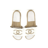 Women's CC Espadrille Slide Sandals Embellished Leather