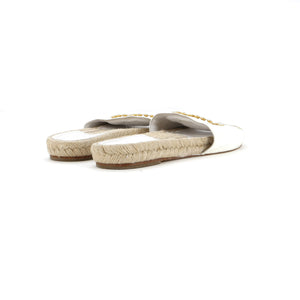 Women's CC Espadrille Slide Sandals Embellished Leather