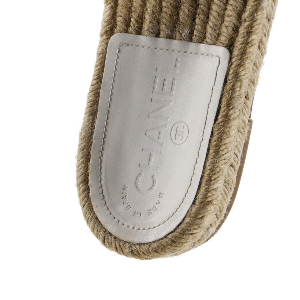 Women's CC Espadrille Slide Sandals Embellished Leather