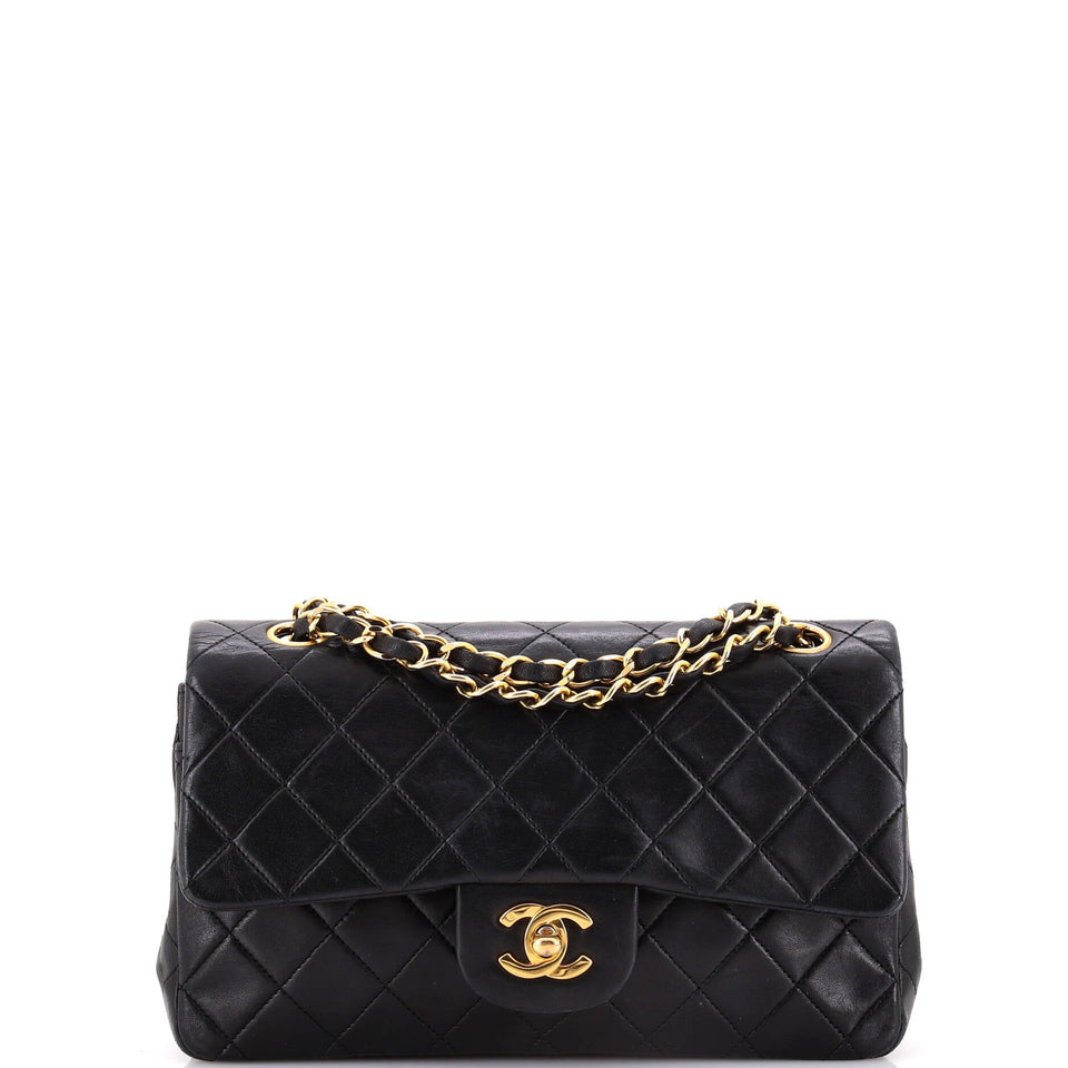 Vintage Classic Double Flap Bag Quilted Lambskin Small
