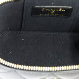 Vanity Case with Pearl Chain Quilted Lambskin Mini