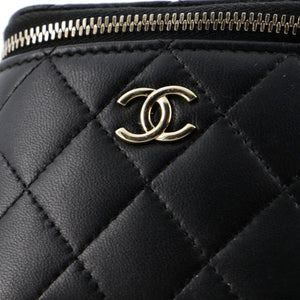Vanity Case with Pearl Chain Quilted Lambskin Mini