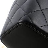 Vanity Case with Pearl Chain Quilted Lambskin Mini