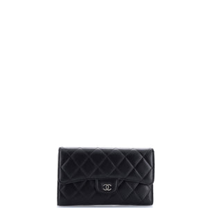 L-Flap Wallet Quilted Lambskin Long