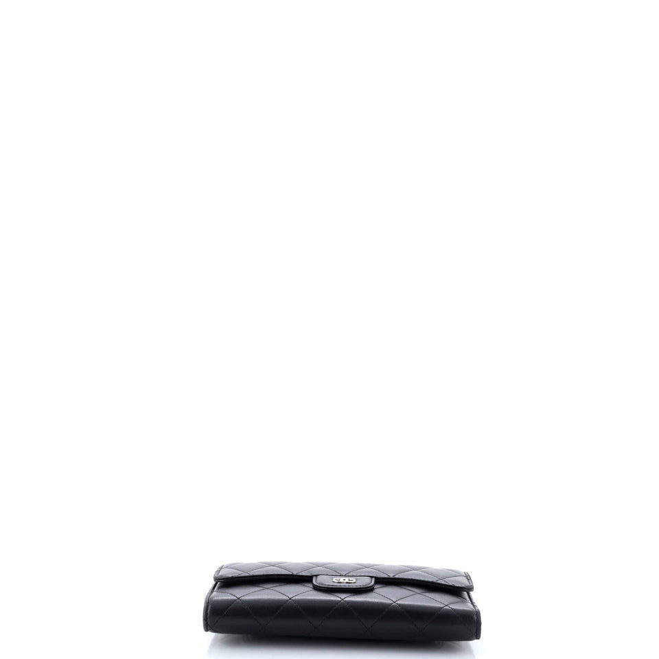 L-Flap Wallet Quilted Lambskin Long