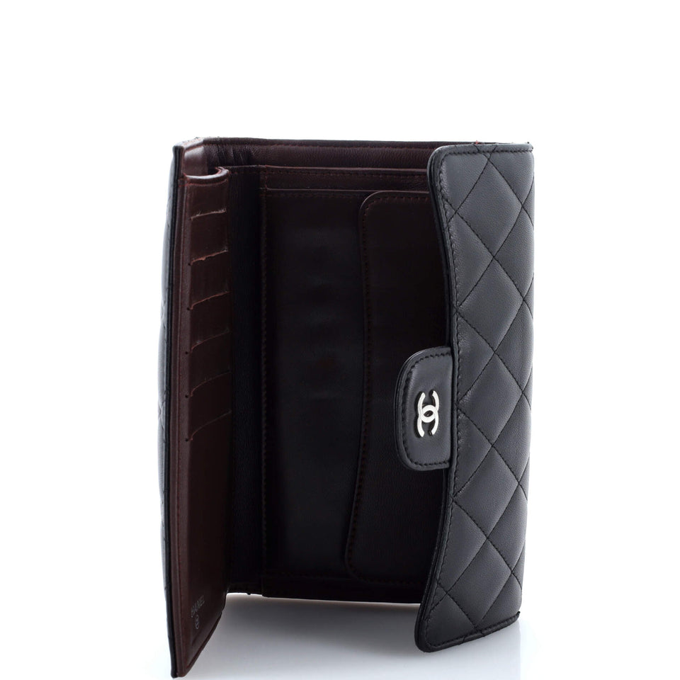 L-Flap Wallet Quilted Lambskin Long