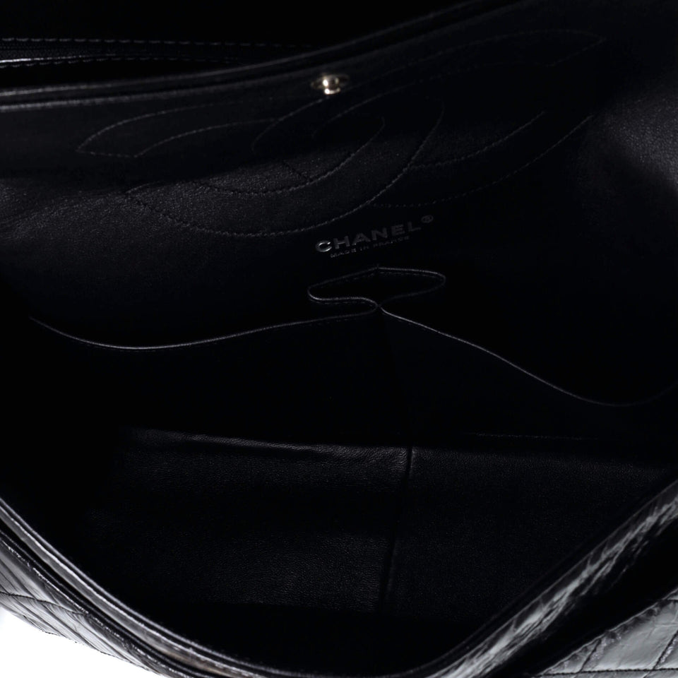 So Black Reissue 2.55 Flap Bag Quilted Glazed Calfskin 226