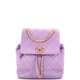 Chain Infinity Drawstring Backpack Quilted Lambskin Small