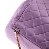 Chain Infinity Drawstring Backpack Quilted Lambskin Small