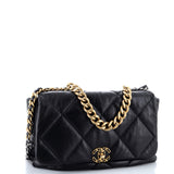 19 Flap Bag Quilted Leather Maxi