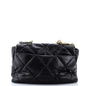 19 Flap Bag Quilted Leather Maxi